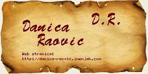 Danica Raović vizit kartica